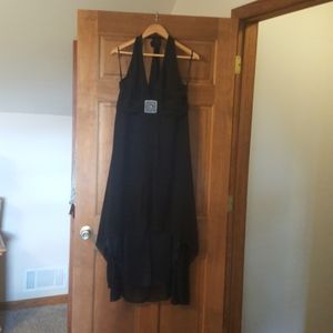 Black high/low formal dress